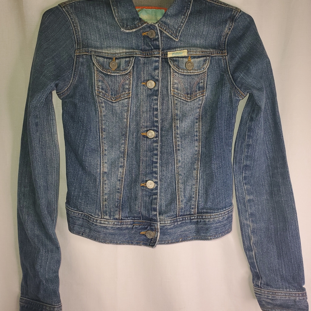 Hollister Distressed Blue Denim Jacket